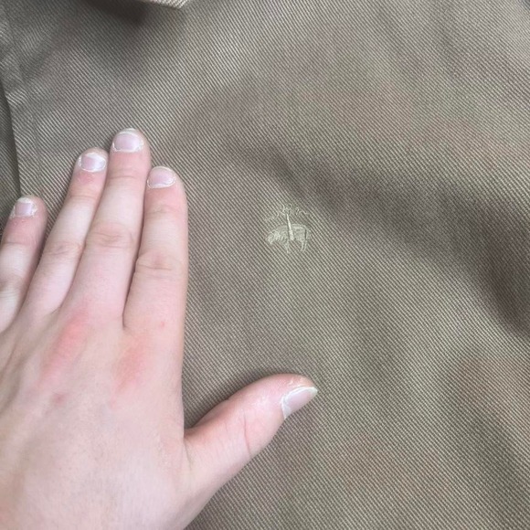 Vintage brooks brothers men's brown full zip bomber jacket embroidered 90s L - Picture 2 of 7